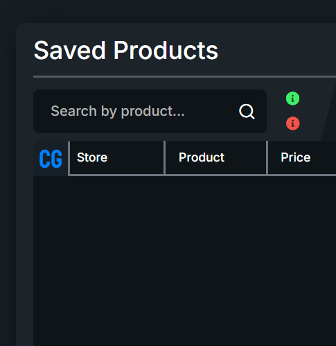 Saved Products Floater