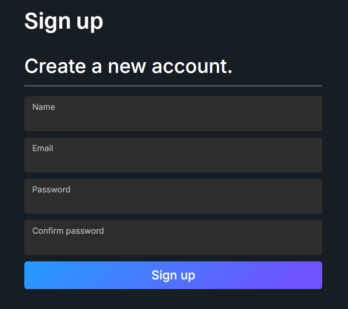 Step 1 - Sign Up